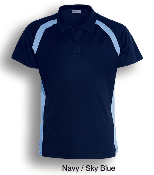 Bocini-Team Essentials-Mens Short Sleeve Contrast Panel Polo-CP0919-1st