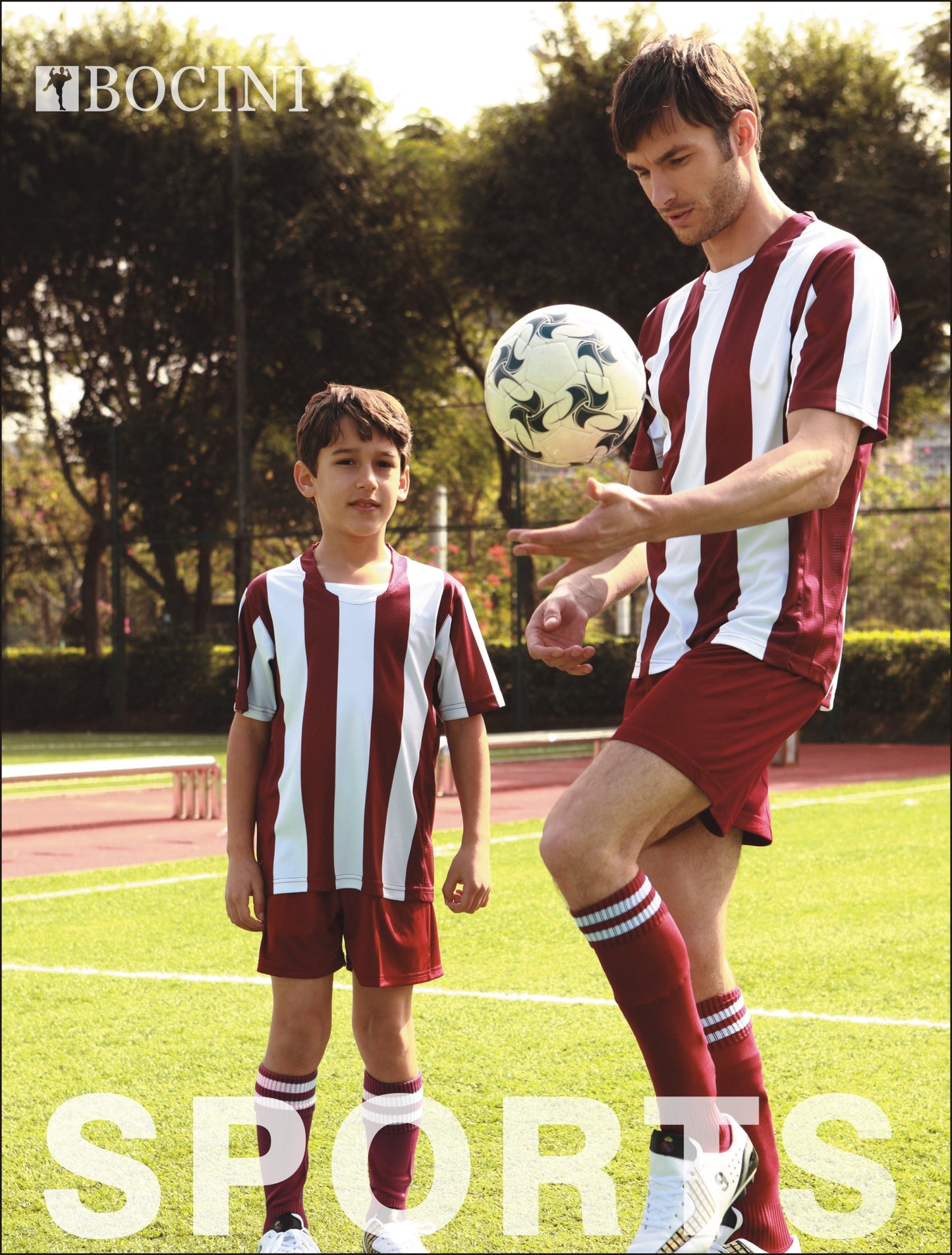 Bocini-Kids Sublimated Striped Football Jersey-CT1101