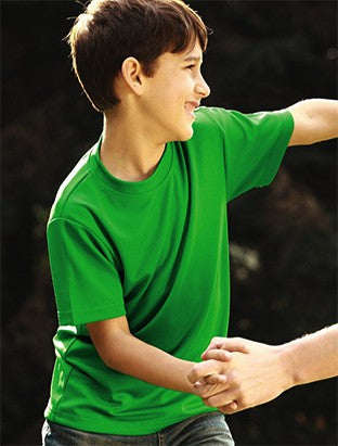 Bocini-Kids Plain Breezeway Micromesh Tee Shirt-CT1208-1st