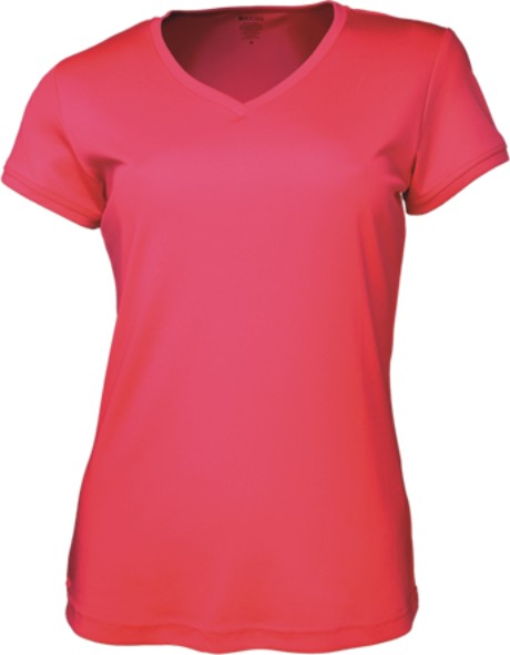 Bocini-Ladies Brushed V-Neck Tee Shirt-CT1418
