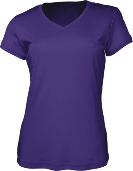 Bocini-Ladies Brushed V-Neck Tee Shirt-CT1418