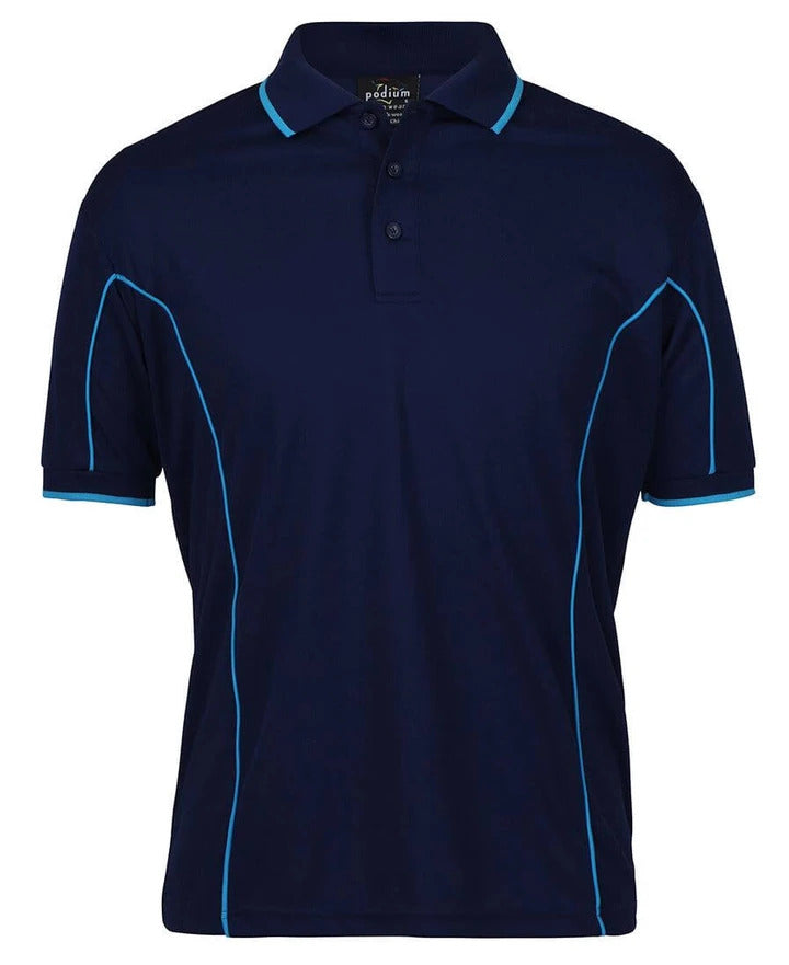 Jb'S Adults Podium Short Sleeve Piping Polo-1st-7PIP