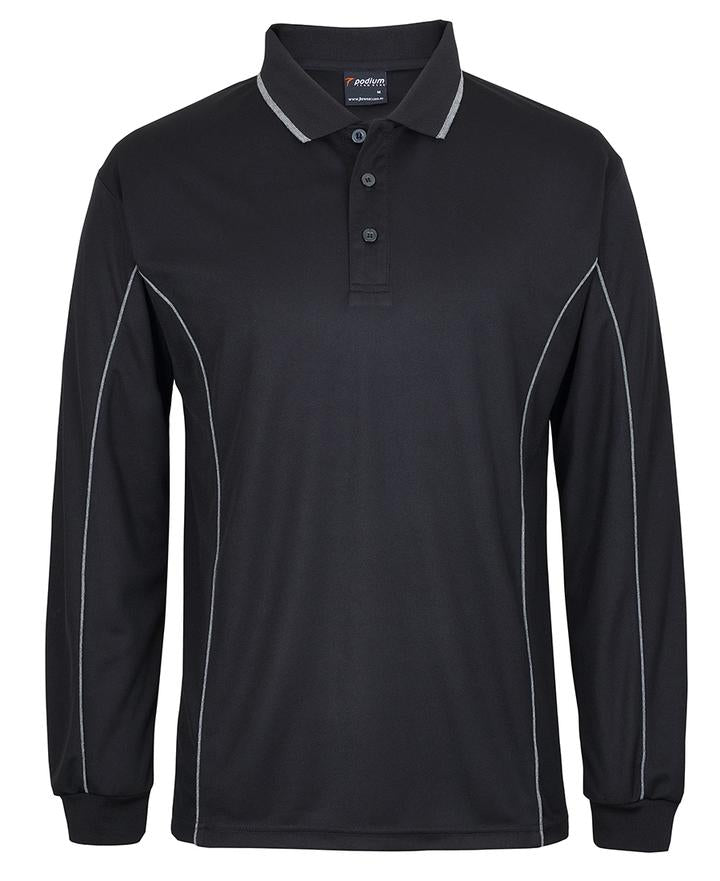 Jb'S Podium Long Sleeve Piping Polo - Adults And Kids (7Pipl)-1st - www.staruniforms.com.au