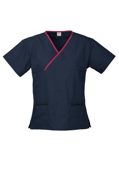 Biz Collection Ladies Crossover Scrub Top (H10722) - www.staruniforms.com.au