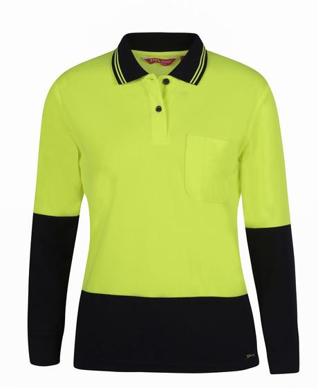 Jb'S Ladies Hi Vis L/S Comfort Polo (6Lhcl) - www.staruniforms.com.au
