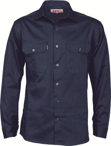 Dnc Cotton Drill L/S Work Shirt (3202) - Star Uniforms Australia
