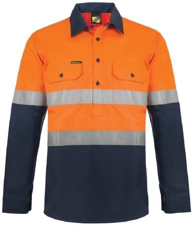 WORKCRAFT WS6033 2Tone Half PLKET SHT W Tape - Star Uniforms Australia