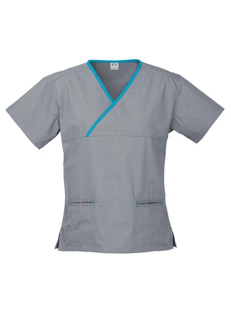 Biz Collection Ladies Crossover Scrub Top (H10722) - www.staruniforms.com.au