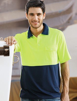 Bocini-Unisex Adults Hi-Vis Safety Polo - Short Sleeve-SP0427
