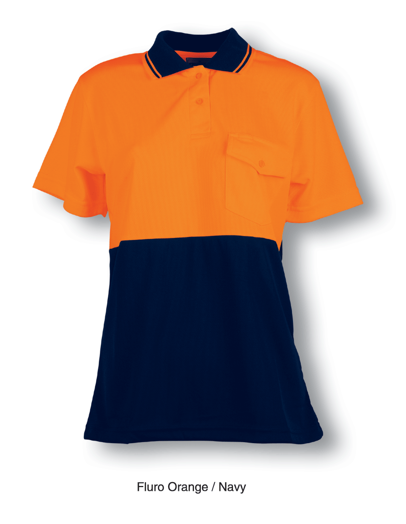 Bocini-Ladies Hi-Vis S/S Safety Polo-SP0692