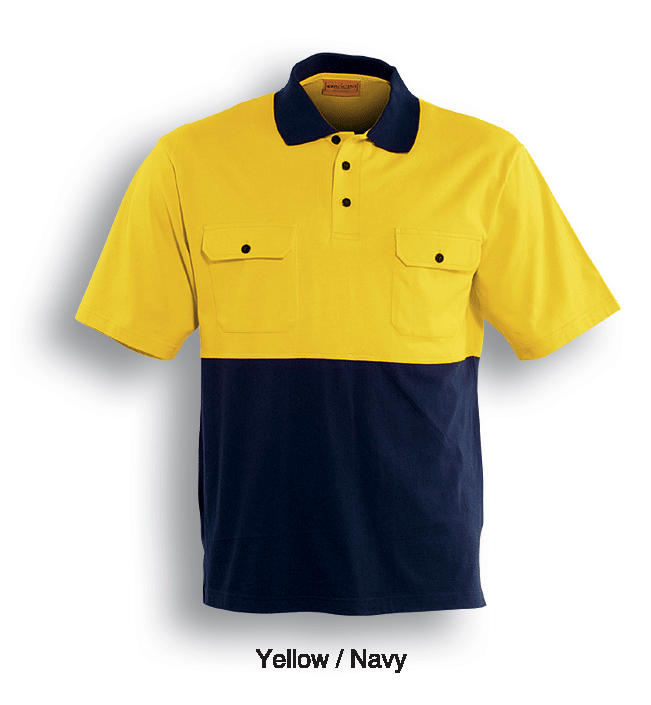 Bocini-Unisex Adults Hi-Vis Cotton Jersey Polo S/S-SP1010