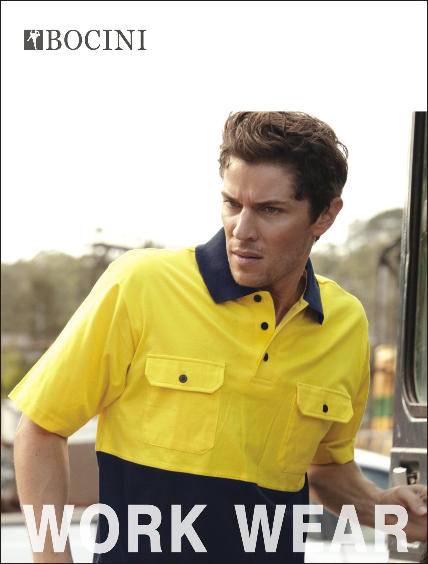 Bocini-Unisex Adults Hi-Vis Cotton Jersey Polo S/S-SP1010