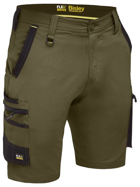 Bisley-Flx & Move 4-way Stretch Zip Cargo Short-BSHC1332