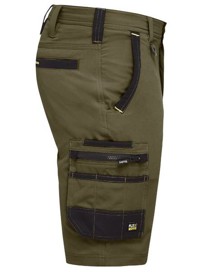 Bisley-Flx & Move 4-way Stretch Zip Cargo Short-BSHC1332