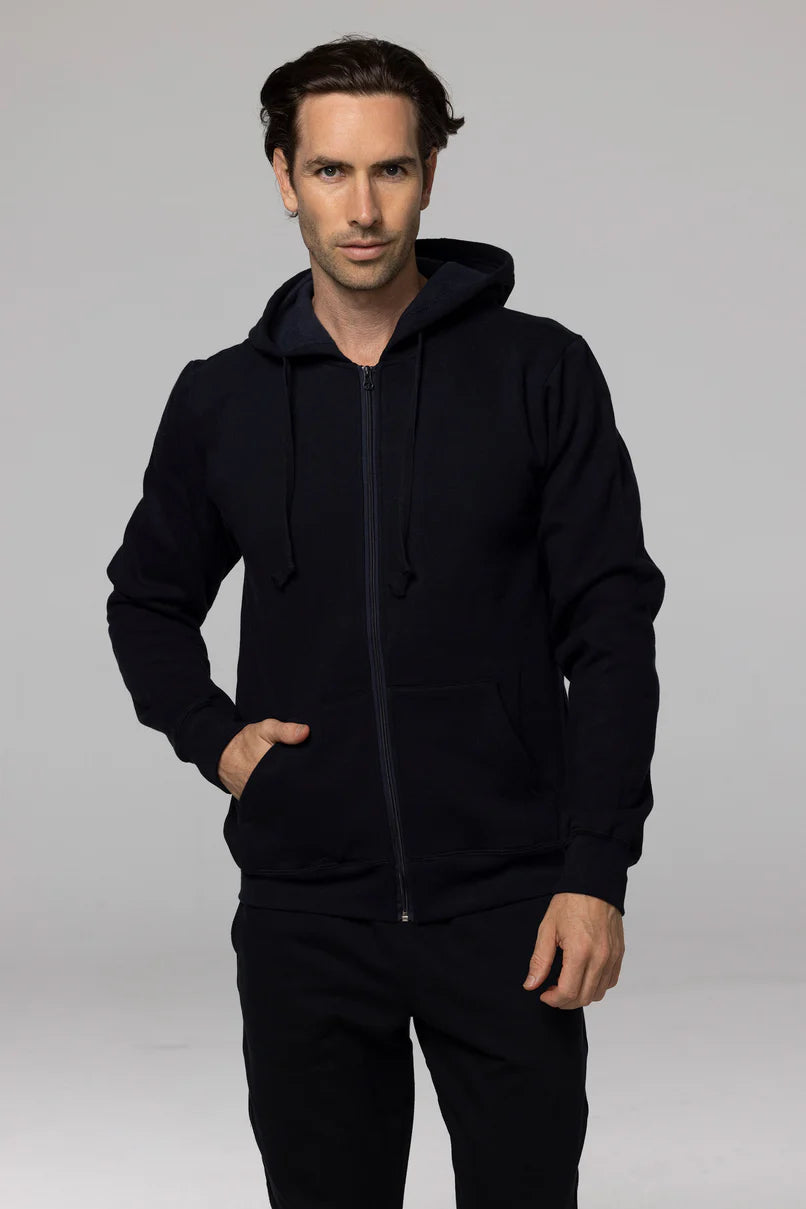 Aussie Pacific-Queenscliff Zip Mens Hoodies-N1528