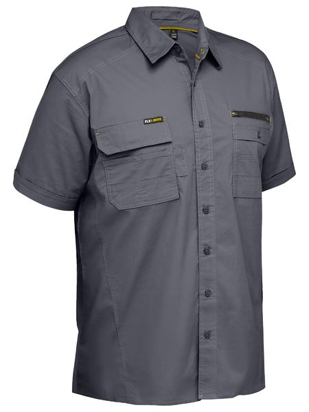 Bisley - Flex & Move Utility Work Shirt-Short Sleeve - BS1144