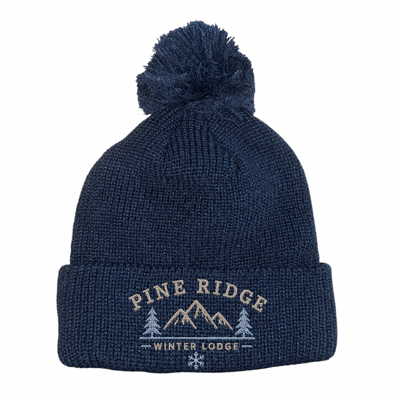 Headwear - 6 Seam Knitted Beanie W/ - Pom Pom - 3061