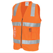 Dnc - Day/Night Side Panel Safety Vest With Generic R/Tape - 3507