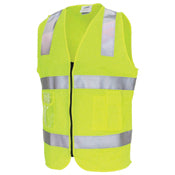 Dnc - Day/Night Side Panel Safety Vest With Generic R/Tape - 3507