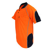 Dnc - Hi-Vis Semicircle-Piping Polo - 3569