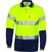 Dnc - HiVis D/N Cool Breathe Polo Shirt With CSR R/Tape - Long Sleeve - 3716