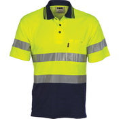 Dnc - Hi Vis Two Tone Cotton Back Polos with Generic R.Tape - short sleeve - 3717