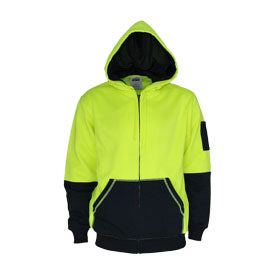 Dnc - Hivis 2 Tone Full Zip Super Fleecy Hoodie - 3722