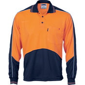 Dnc - HiVis Cool Breathe Panel Polo Shirt - Long Sleeve - 3892
