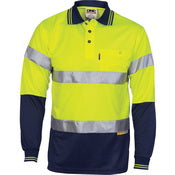 Dnc - Hivis D/N Cool Breathe Polo W/3M 8906 Ref Tape-Long Sleeve - 3913