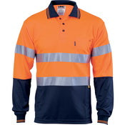 Dnc - Hivis D/N Cool Breathe Polo W/3M 8906 Ref Tape-Long Sleeve - 3913