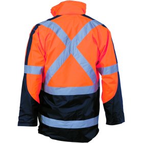 DNC - HiVis 2 Tone Cross Back D/N “2 in 1” Contrast Rain Jacket - 3993
