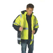 DNC - HiVis Cross Back 2 Tone D/N “6 in 1” Contrast Jacket (Outer Jacket and Inner Vest can be sold separ 3998