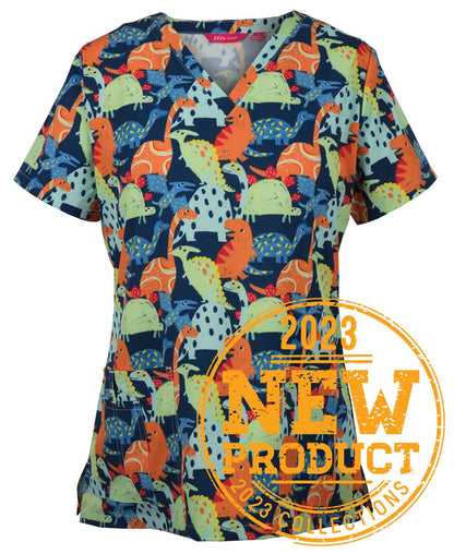 Jb's Wear - Ladies Scrub Top Printed - 4STP1