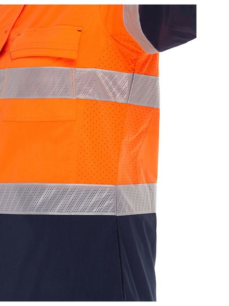 Bisley - Women's X Airflow Hi Vis Taped Stretch Ripstop Shirt -BL6491T