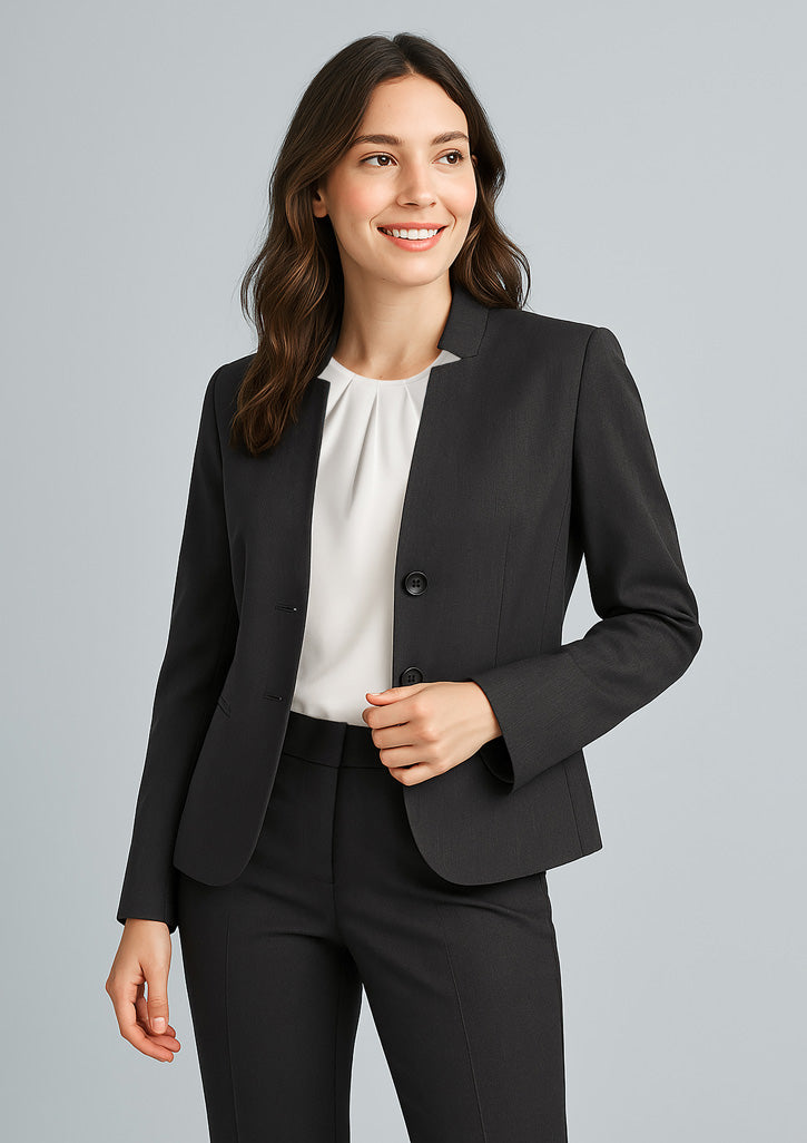 Biz Corporates - Womens Short Jacket With Reverse Lapel - 60113