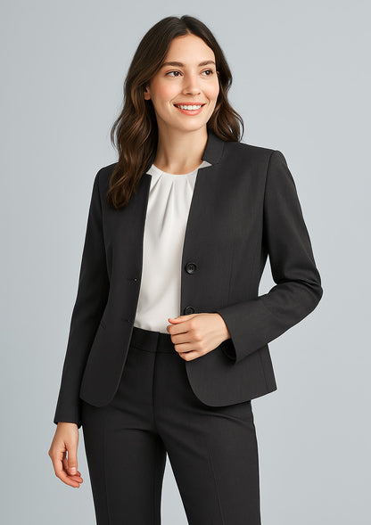 Biz Corporates - Womens Short Jacket With Reverse Lapel - 60113