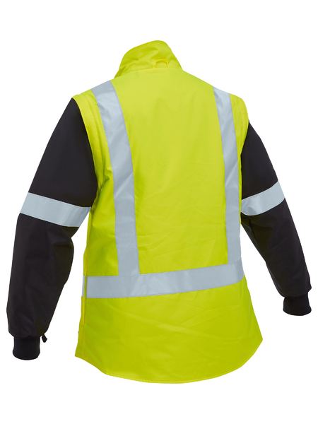 Bisley-Women's Taped Hi Vis 5 in 1 Rain Jacket-BKL6975