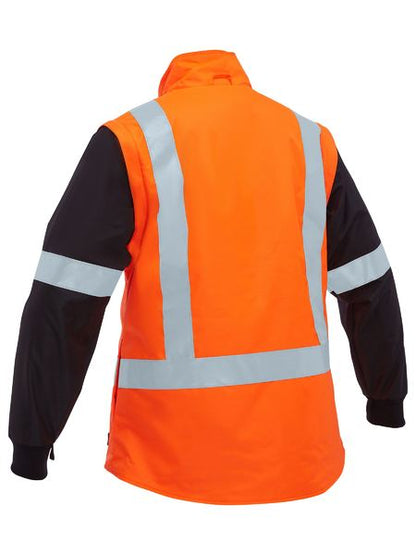 Bisley-Women's Taped Hi Vis 5 in 1 Rain Jacket-BKL6975