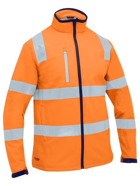 Bisley-Taped Hi Vis Soft Shell Jacket-BJ6058T