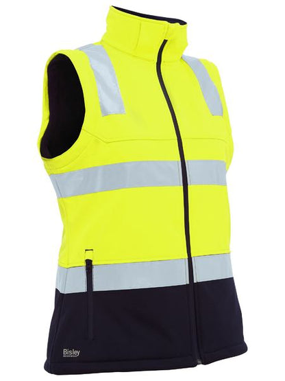 Bisley-Women's Taped Two Tone Hi Vis 3-in-1 Soft Shell Jacket-BJL6078T