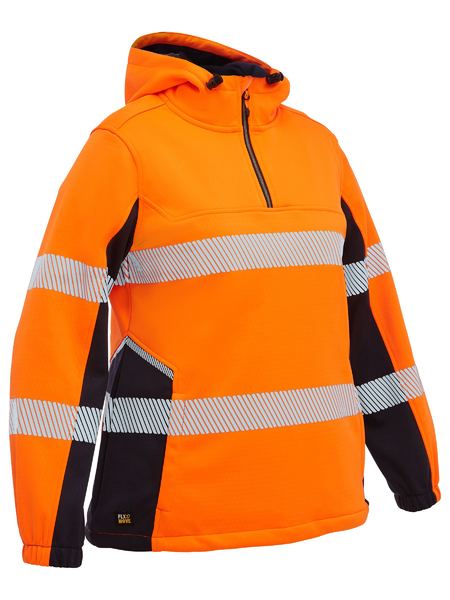 Bisley - Women's Flx & Move™ Hi Vis Taped Liquid Repellent Fleece Hoodie - BKL6571T