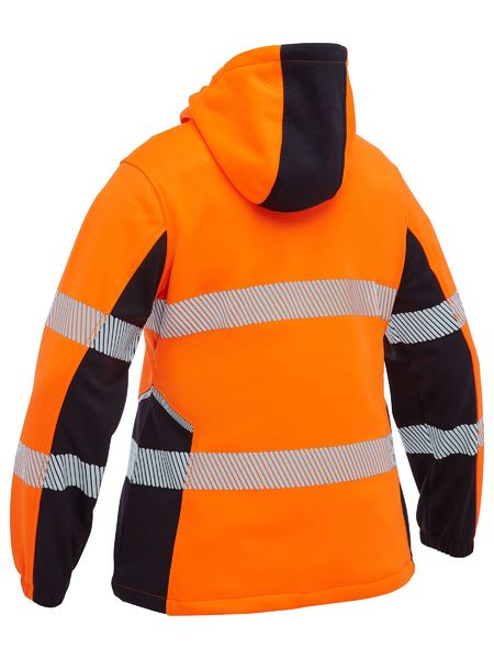 Bisley - Women's Flx & Move™ Hi Vis Taped Liquid Repellent Fleece Hoodie - BKL6571T