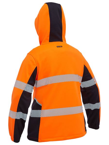 Bisley - Women's Flx & Move™ Hi Vis Taped Liquid Repellent Fleece Hoodie - BKL6571T