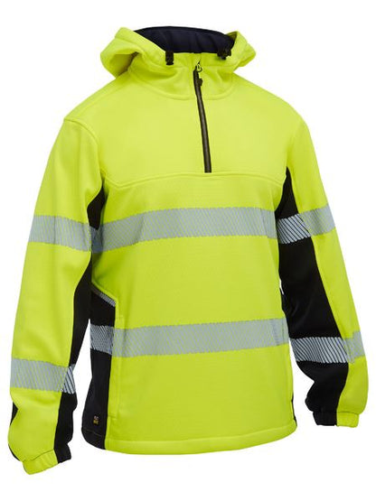 Bisley-Flx & Move™ Hi Vis Taped Liquid Repellent Fleece Hoodie - BK6571T