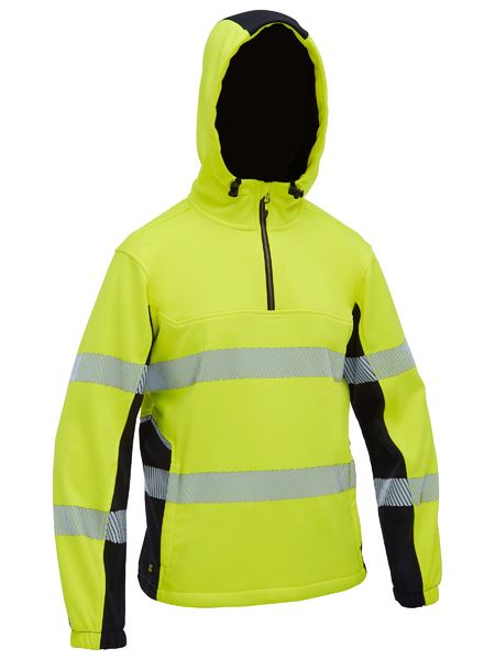 Bisley-Flx & Move™ Hi Vis Taped Liquid Repellent Fleece Hoodie - BK6571T