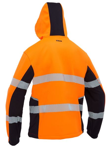 Bisley-Flx & Move™ Hi Vis Taped Liquid Repellent Fleece Hoodie - BK6571T