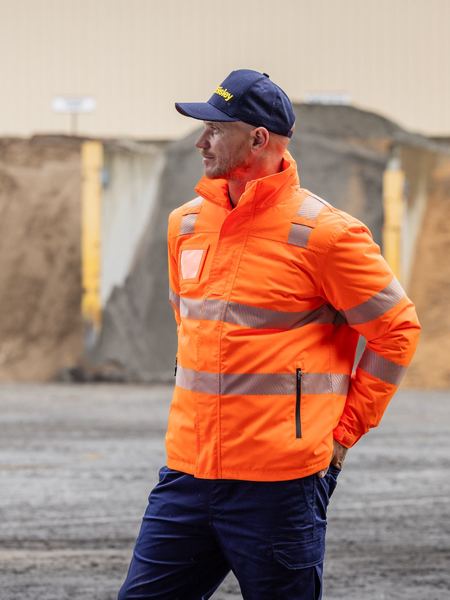 Bisley - Taped Hi Vis Heated Jacket With Hood - BJ6842T