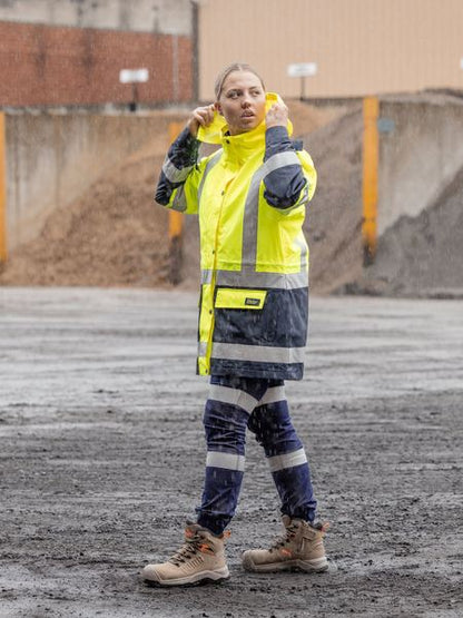 Bisley-Women's Taped Hi Vis 5 in 1 Rain Jacket-BKL6975