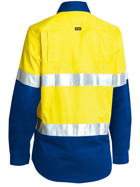 Bisley Women's Taped Hi Vis Cool Lightweight Drill Shirt -BL6696T