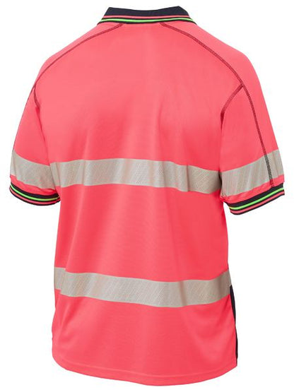 Bisley Taped Hi Vis Polyester Mesh Polo-BK1219T